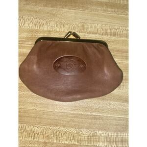 Rare Vintage M & H Levy PTY Genuine Kangaroo Leather Kiss Lock Coin Purse Bag